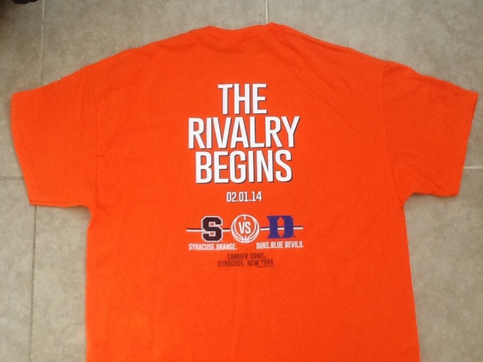 Two months before first Duke game, Syracuse fans have a rivalry shirt ...