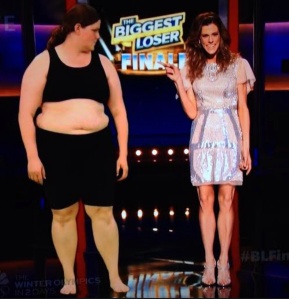 Rachel Frederickson before and after on last night's finale of 'The Biggest Loser.' (From popwatch.ew.com)