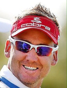 Ian Poulter does his work on the Golf Channel. (Getty Images).