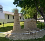 Sand sculptures.